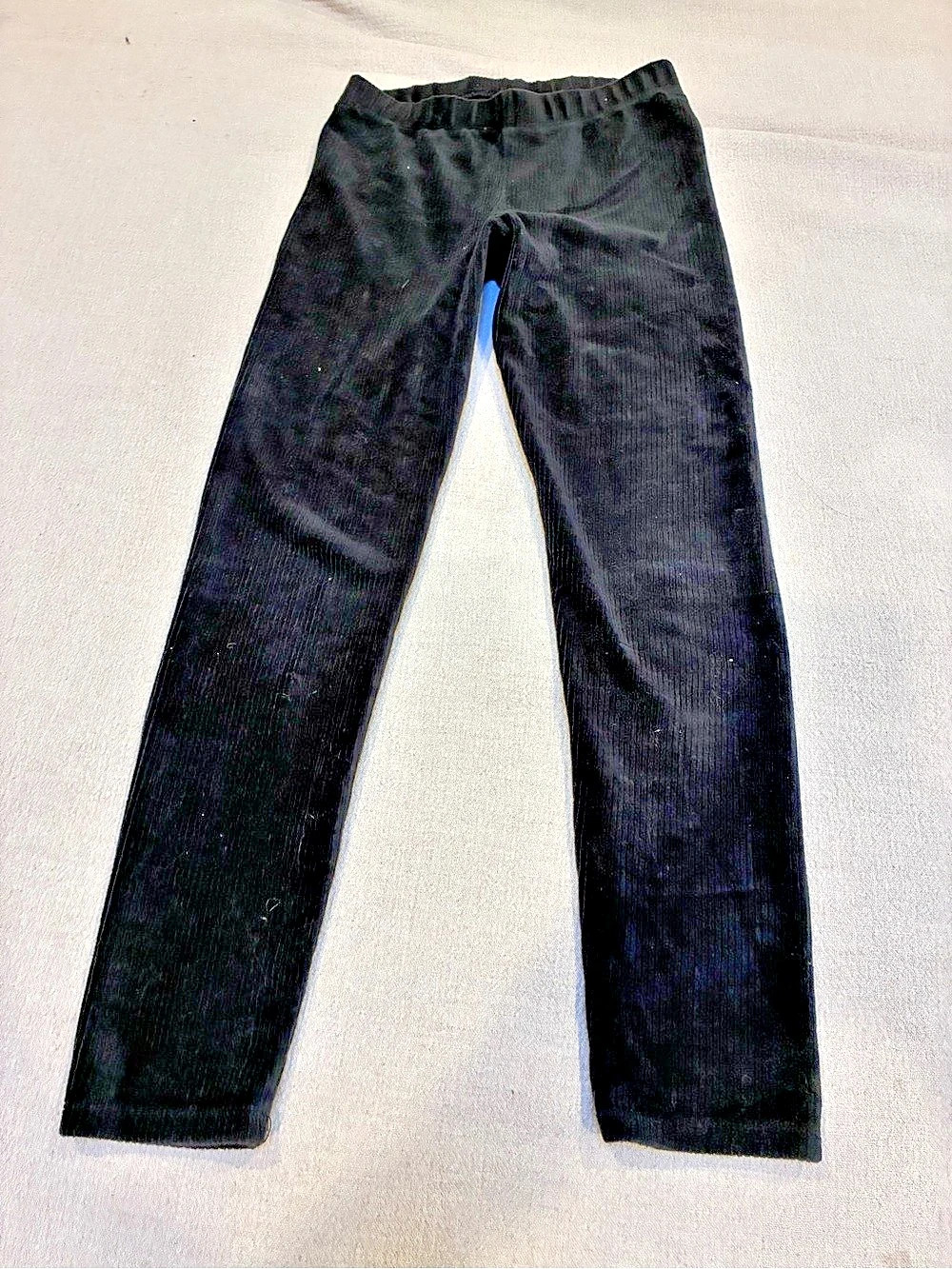 Janie and Jack Corduroy Velour Legging Girls Black Size 8